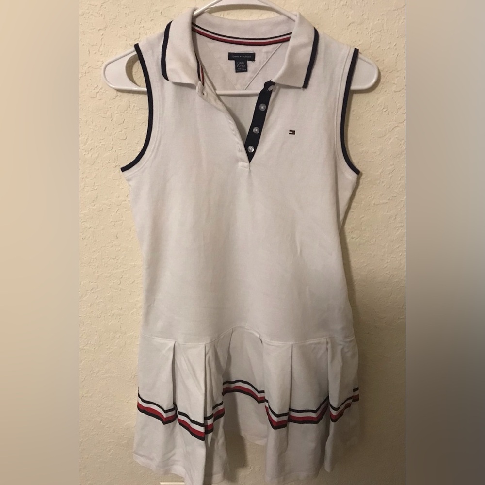 Girls Tommy Hilfiger Sleeveless Pleated Polo Dress